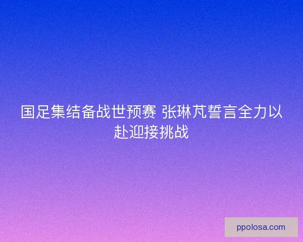 国足集结备战世预赛 张琳芃誓言全力以赴迎接挑战